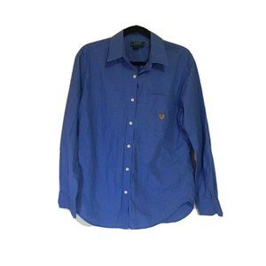 Women Lauren By Ralph Lauren Button Up Shirt Blue